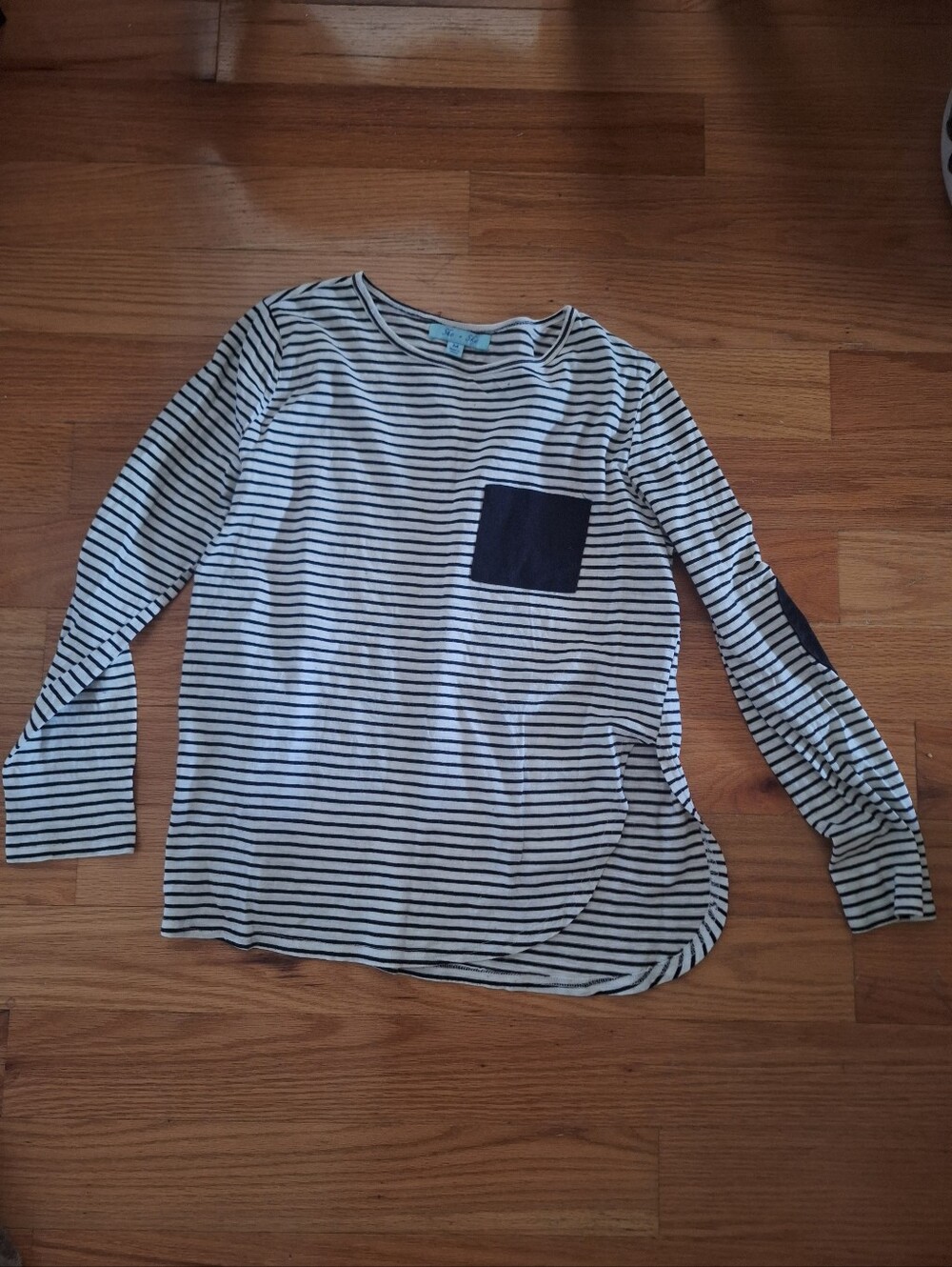 she + sky long sleeve striped shirt